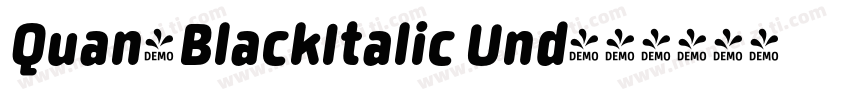 Quan-BlackItalic Und字体转换